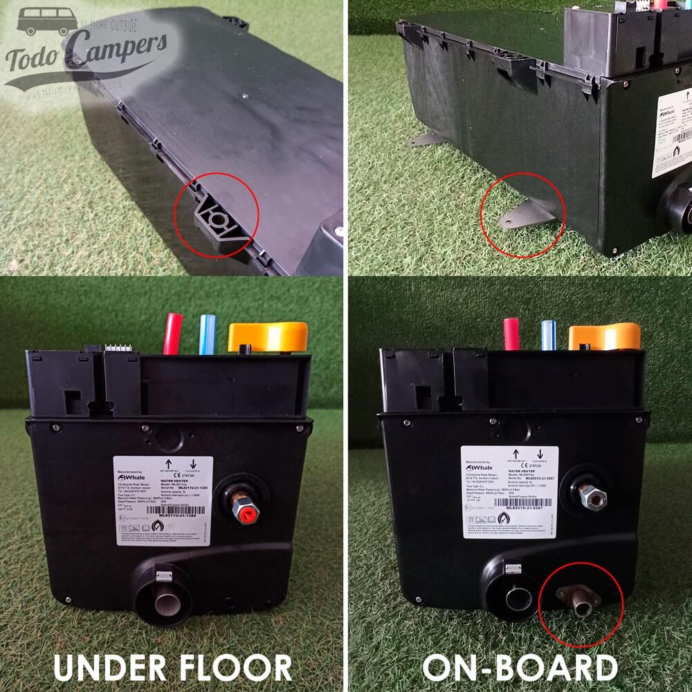 Diferenças entre o Boiler Whale Expanse a gás de 8 litros interior e exterior